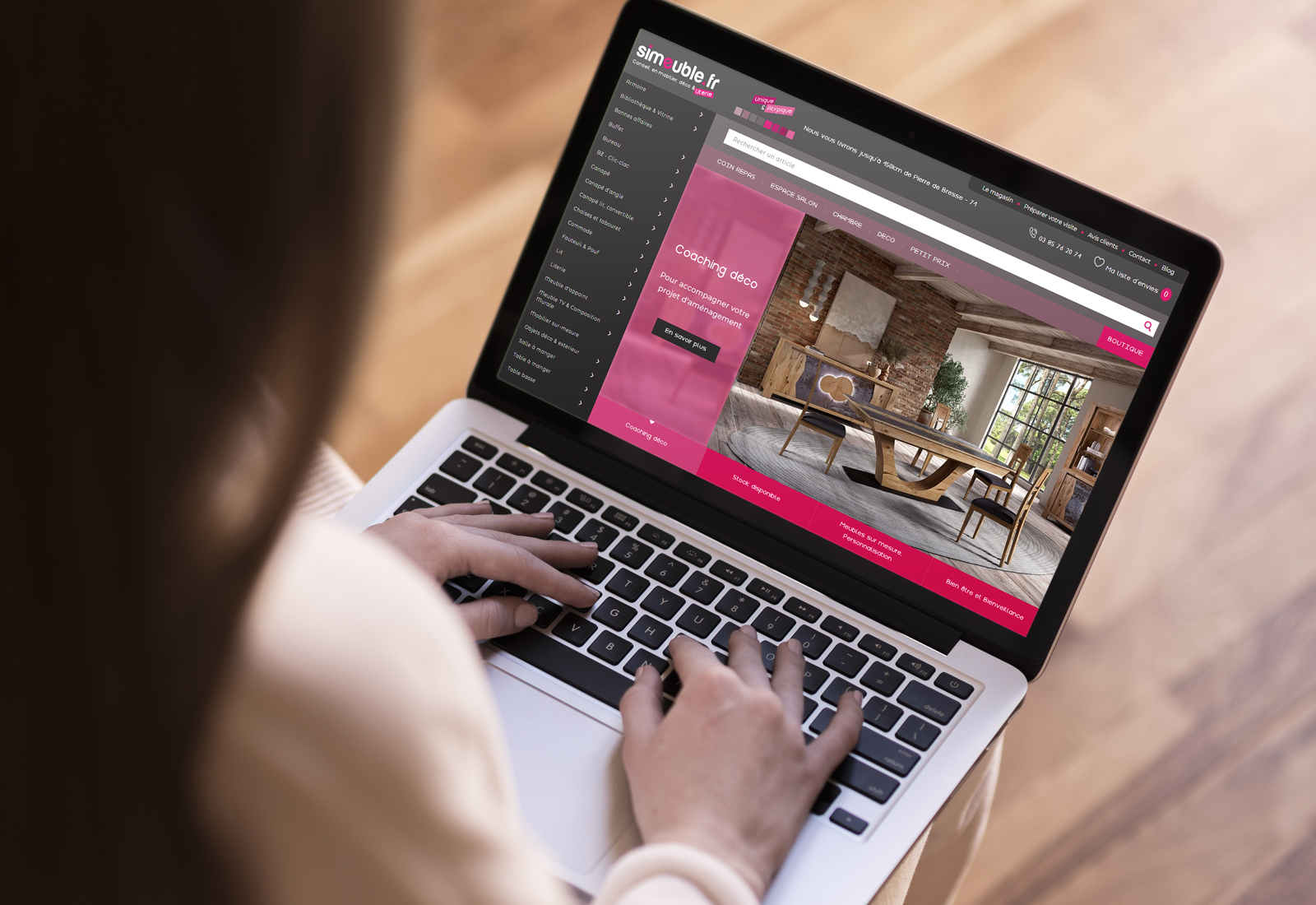visuel du site internet catalogue